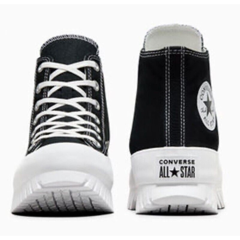 Converse CTAS Hi Lugged 2.0 Platform Shoes Black Canvas Mens 9.5 or Womens 11.5 - Picture 8 of 12